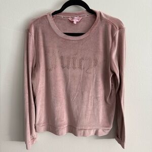 Juicy Couture Blush Pink Velour Pajama Set Woman's Size Medium
